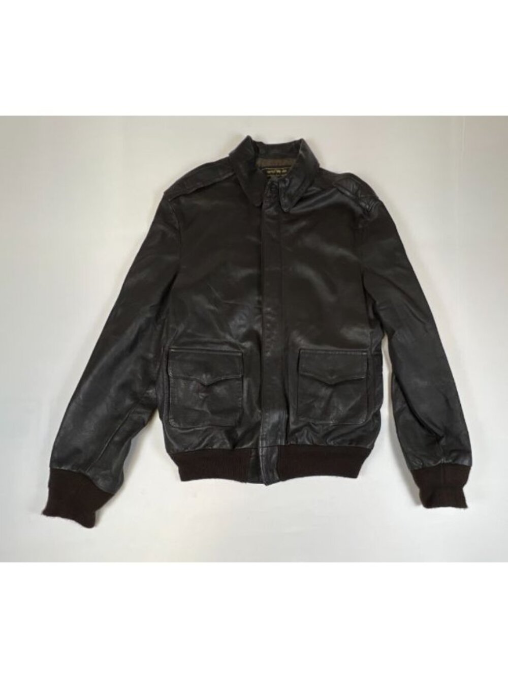 Vintage Sporty's Pilot Shop A-2 Leather Flight Jacket USA Made 42L Bomber